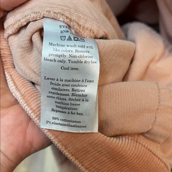 Everlane Ankle Corduroy Pants in Peach - Picture 5 of 6